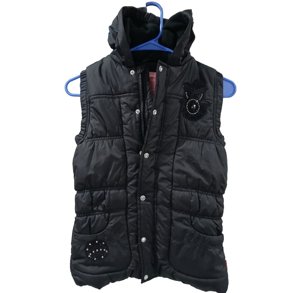 Pampolina Girl's Winter Quilted Puffer Vest w Bling Embellishments RN 120768 Sz8
